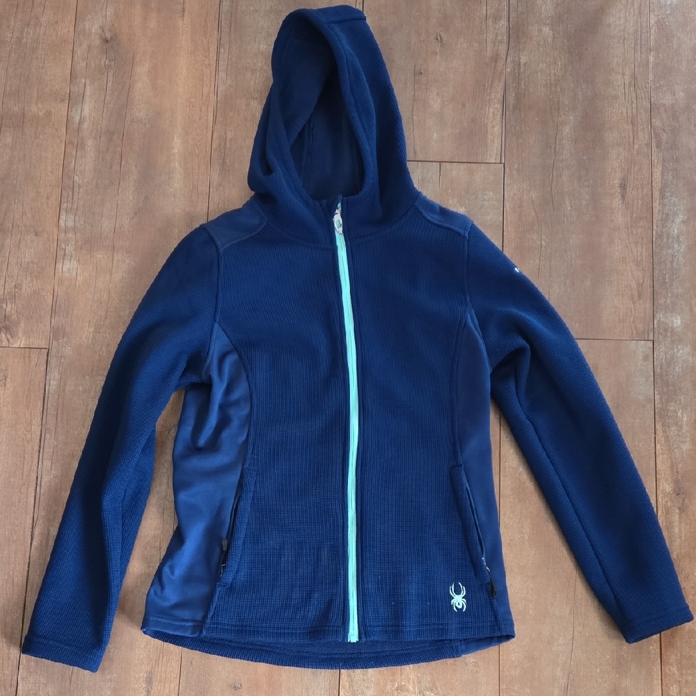 Spyder Womens Navy Blue Zip-Up Hoodie